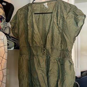 Old navy Y2K army green blouse size M